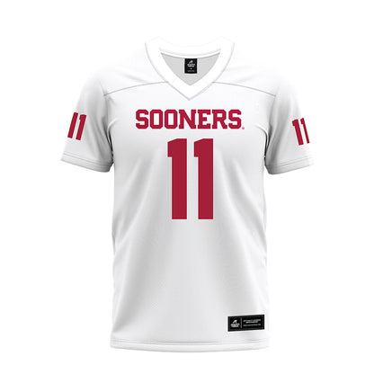 Oklahoma - NCAA Football : Kristan Moore - White Premium Football Jersey-0