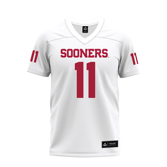 Oklahoma - NCAA Football : Kristan Moore - White Premium Football Jersey-0