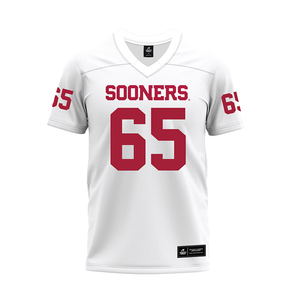 Oklahoma - NCAA Football : Ace Hodges - White Premium Football Jersey-0