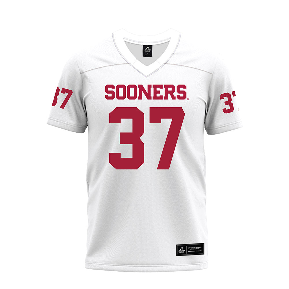 Oklahoma - NCAA Football : Prince Ijioma - White Premium Football Jersey-0