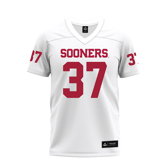 Oklahoma - NCAA Football : Prince Ijioma - White Premium Football Jersey-0