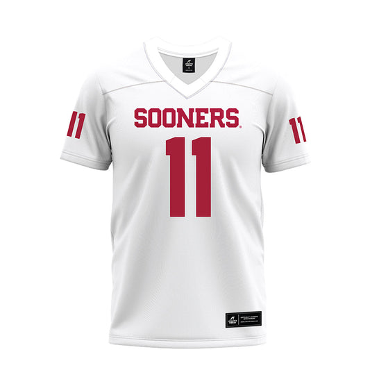 Oklahoma - NCAA Football : Trell Harris - White Premium Football Jersey-0