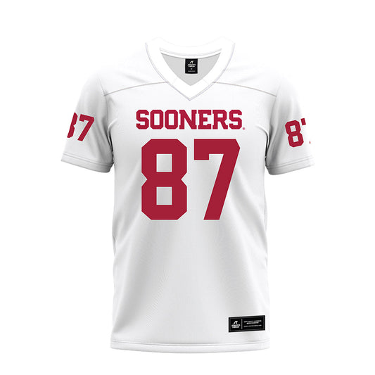 Oklahoma - NCAA Football : Jacob Ulrich - White Premium Football Jersey-0