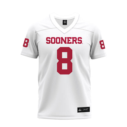 Oklahoma - NCAA Football : Bowe Bentley - White Premium Football Jersey-0