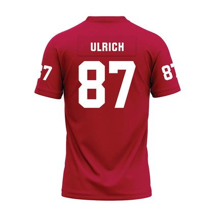 Oklahoma - NCAA Football : Jacob Ulrich - Red Premium Football Jersey-1
