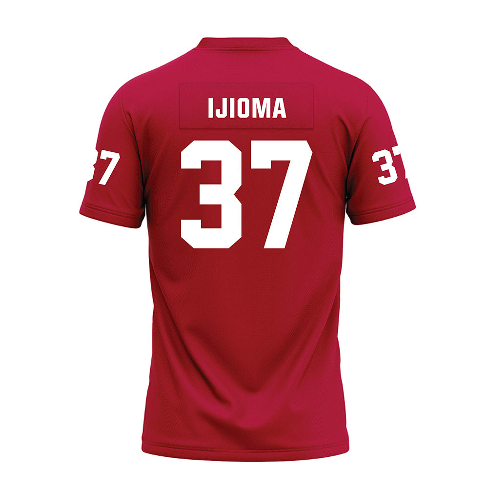 Oklahoma - NCAA Football : Prince Ijioma - Red Premium Football Jersey-1