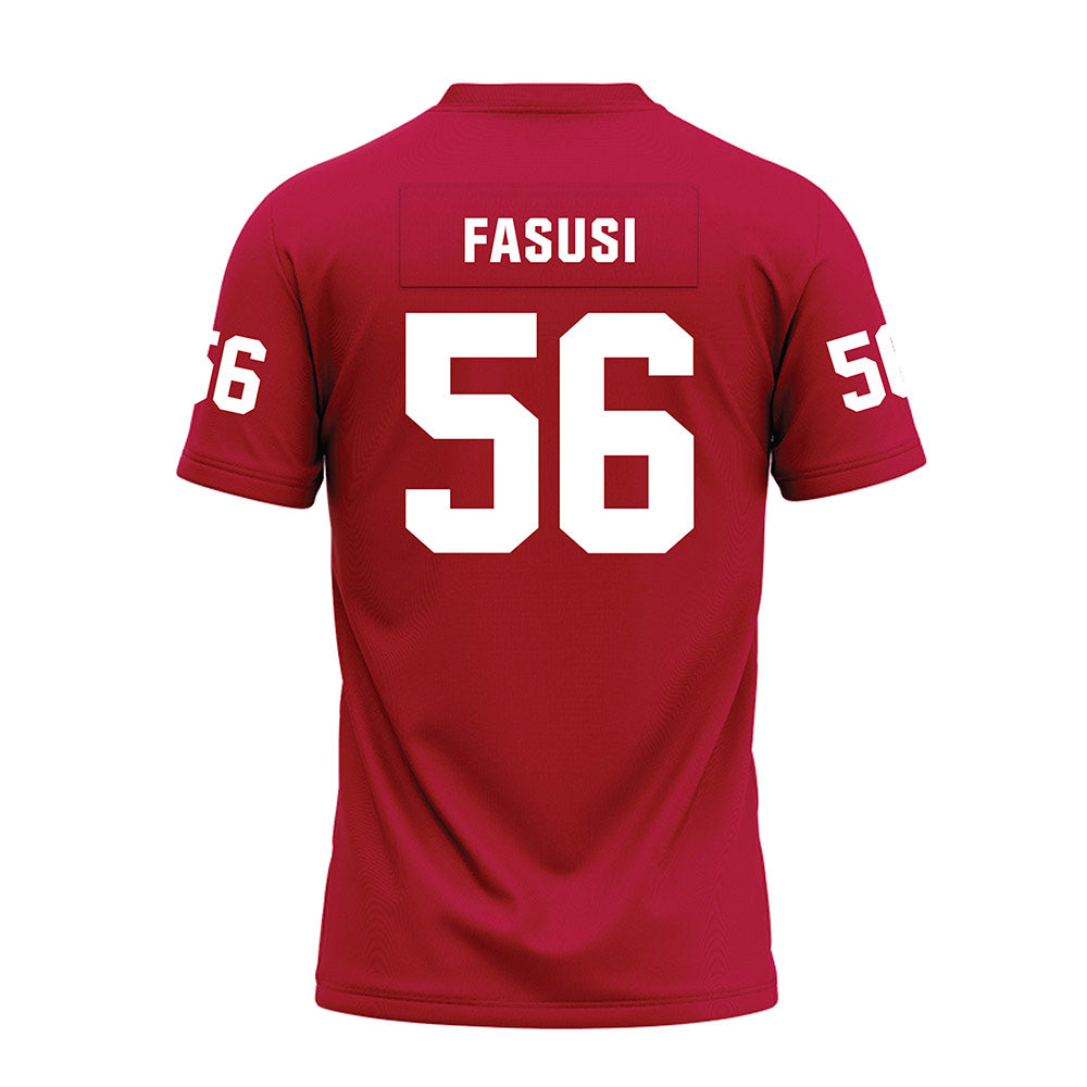 Oklahoma - NCAA Football : Michael Fasusi - Red Premium Football Jersey-1