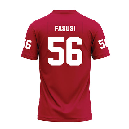 Oklahoma - NCAA Football : Michael Fasusi - Red Premium Football Jersey-1