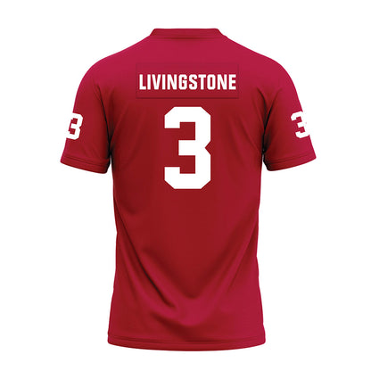 Oklahoma - NCAA Football : Parker Livingstone - Red Premium Football Jersey-1