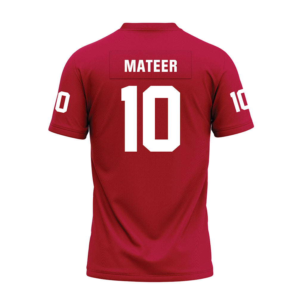 Oklahoma - NCAA Football : John Mateer - Red Premium Football Jersey-1
