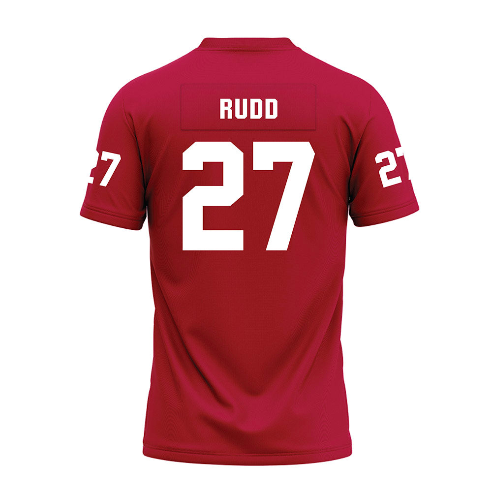 Oklahoma - NCAA Football : Trace Rudd - Red Premium Football Jersey-1