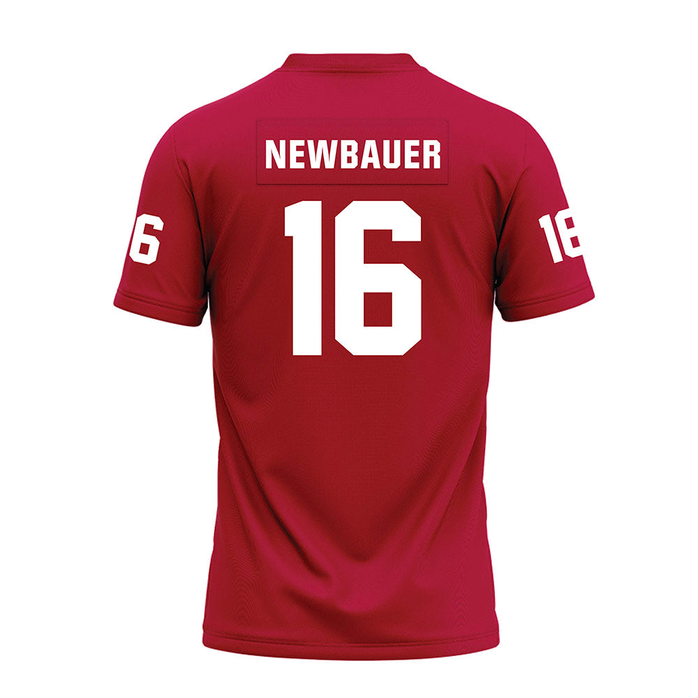 Oklahoma - NCAA Football : Whitt Newbauer - Red Premium Football Jersey-1