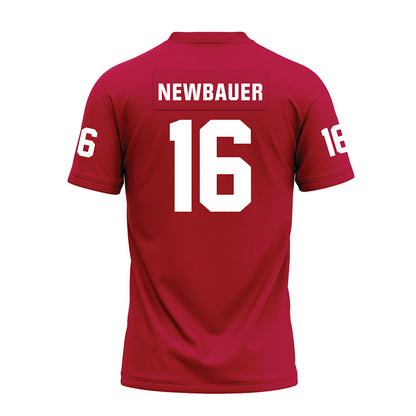 Oklahoma - NCAA Football : Whitt Newbauer - Red Premium Football Jersey-1