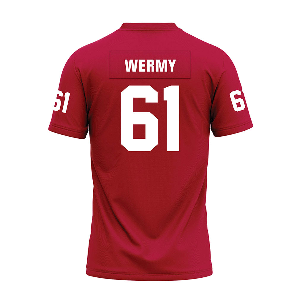 Oklahoma - NCAA Football : Kenneth Wermy - Red Premium Football Jersey-1