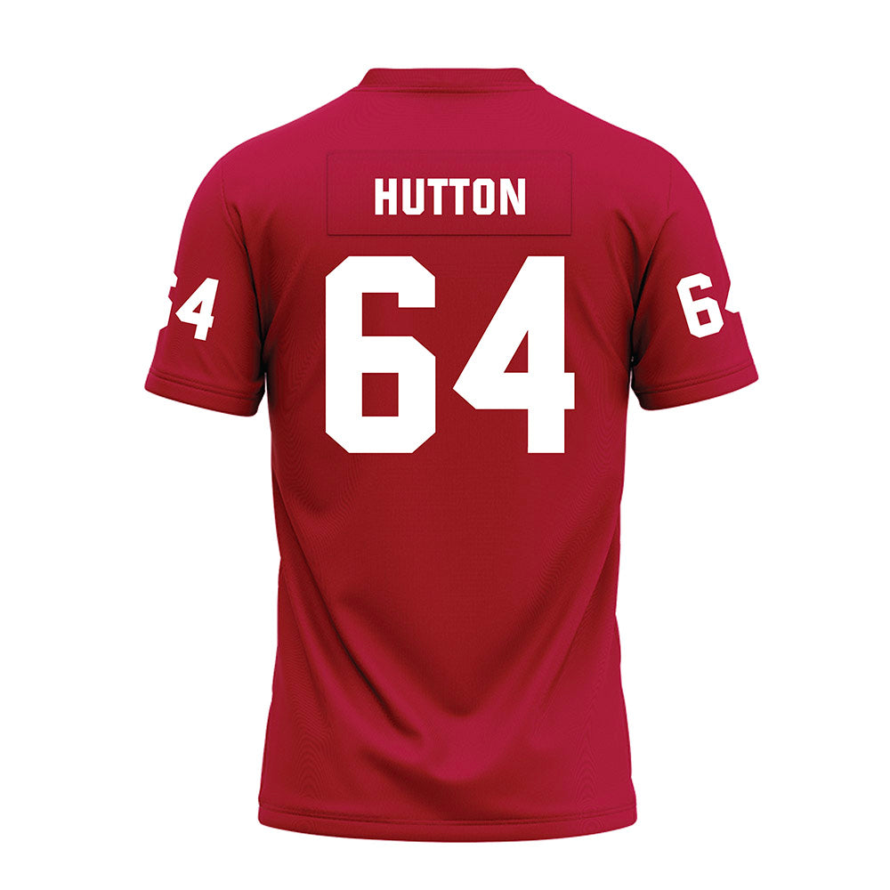 Oklahoma - NCAA Football : Sean Hutton - Red Premium Football Jersey-1