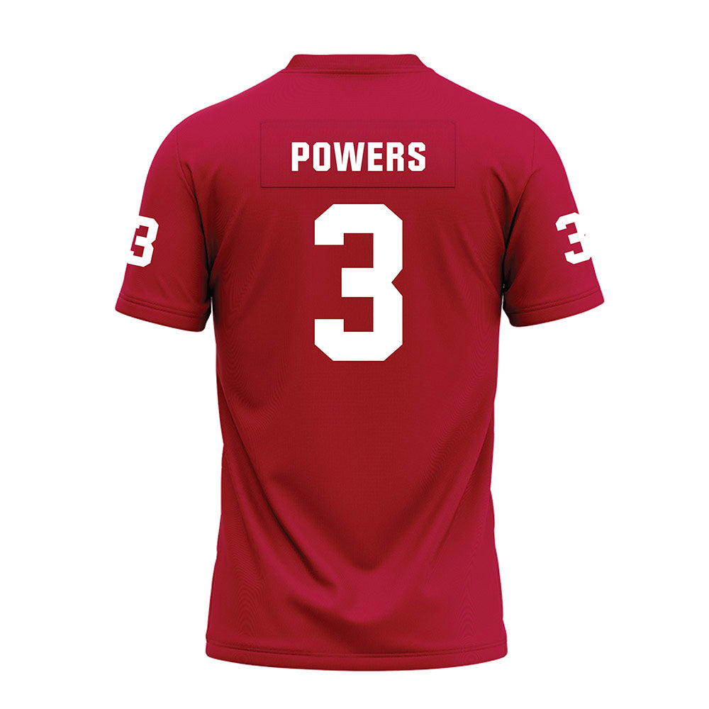 Oklahoma - NCAA Football : Reggie Powers - Red Premium Football Jersey-1