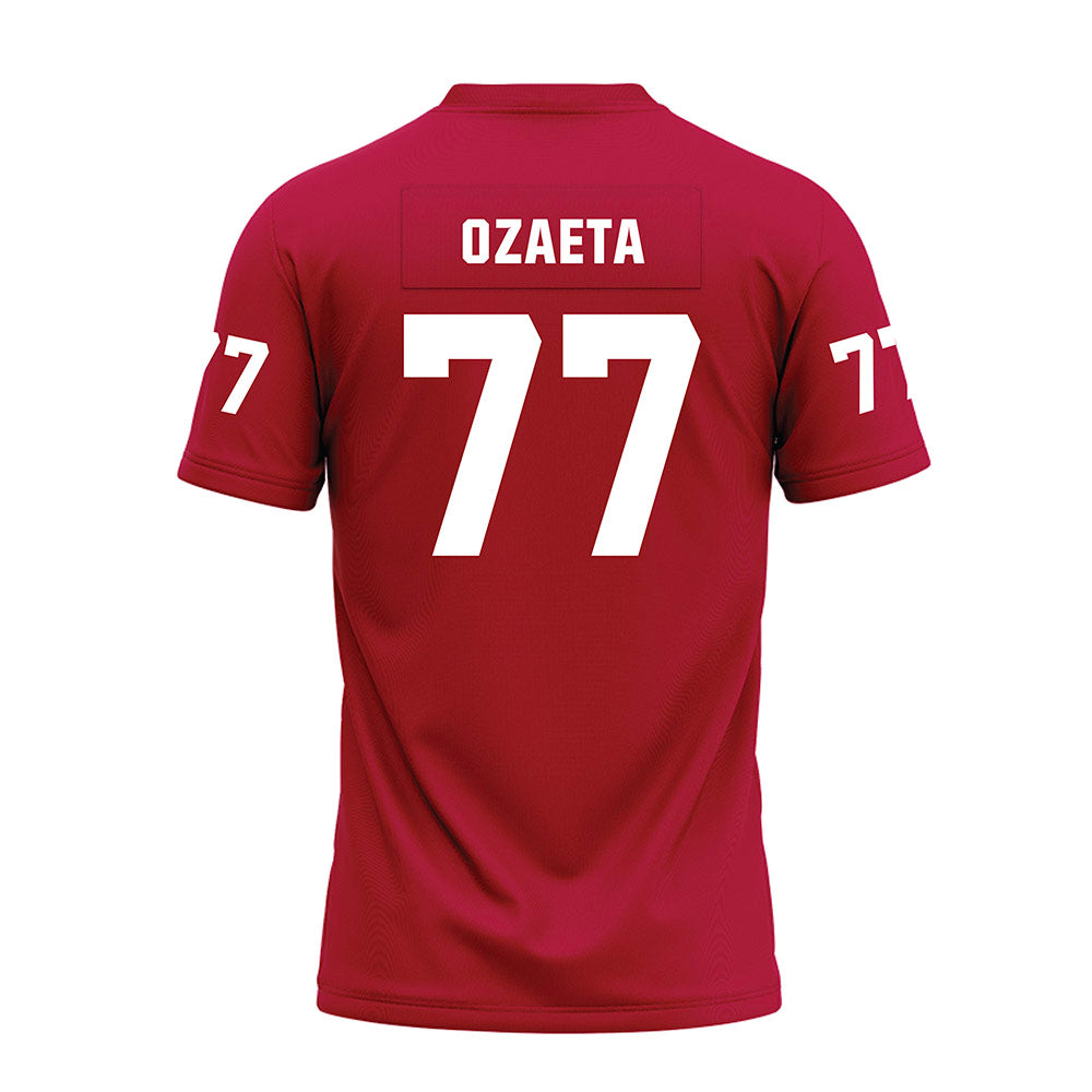 Oklahoma - NCAA Football : Heath Ozaeta - Red Premium Football Jersey-1