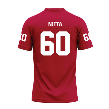 Oklahoma - NCAA Football : Caleb Nitta - Red Premium Football Jersey-1