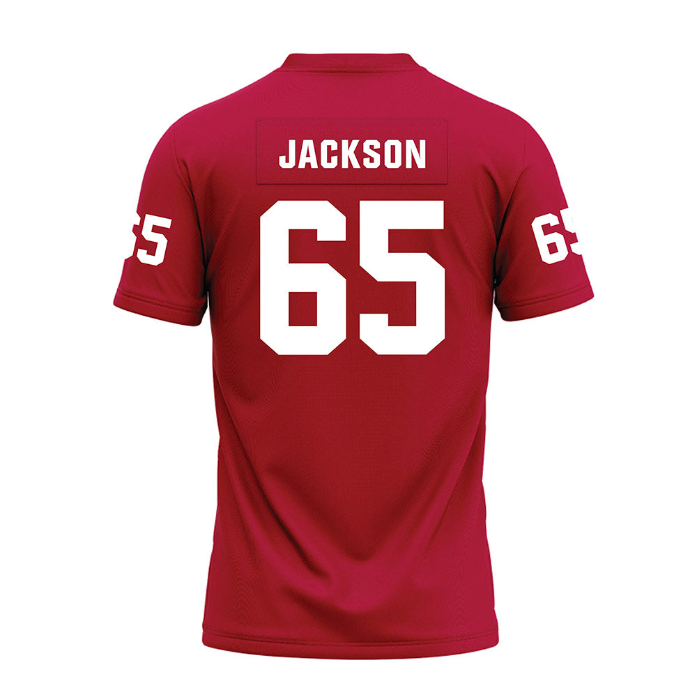 Oklahoma - NCAA Football : Jayden Jackson - Red Premium Football Jersey-1