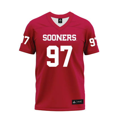 Oklahoma - NCAA Football : Alex Shieldnight - Red Premium Football Jersey-0