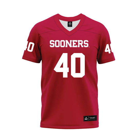 Oklahoma - NCAA Football : Matthew Nelson - Red Premium Football Jersey-0