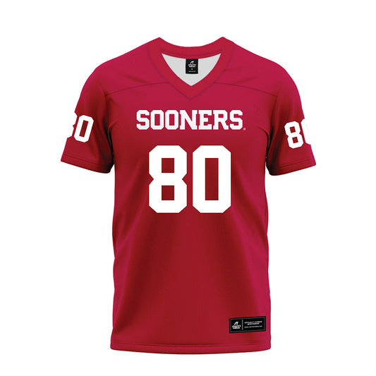 Oklahoma - NCAA Football : Jakeb Snyder - Red Premium Football Jersey-0