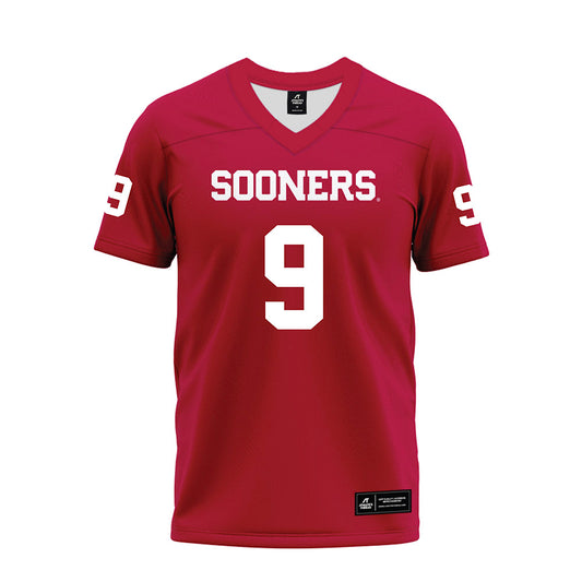 Oklahoma - NCAA Football : Keontez Lewis - Red Premium Football Jersey-0