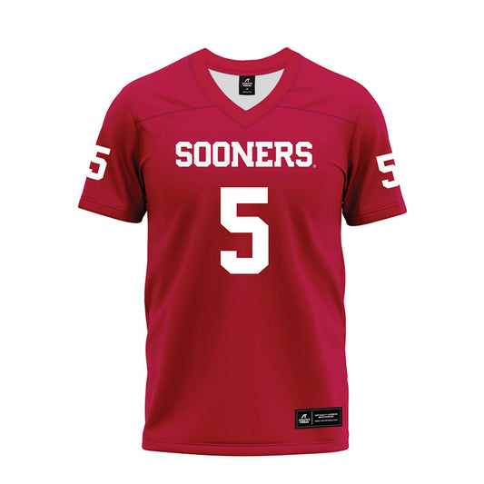 Oklahoma - NCAA Football : Jermichael Carter - Red Premium Football Jersey-0