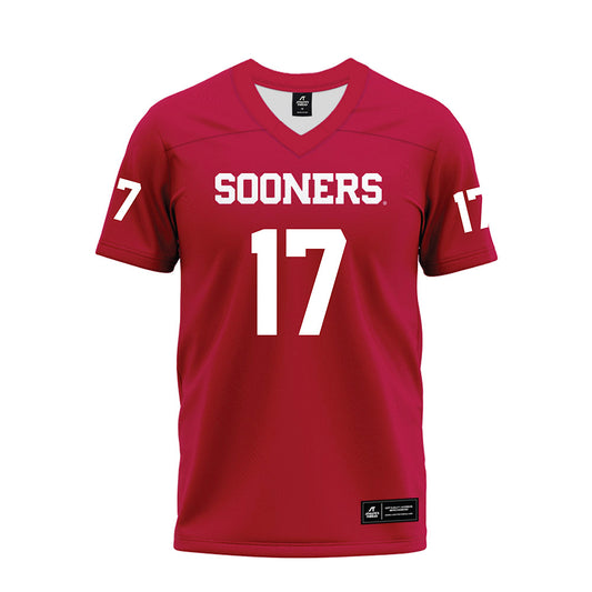 Oklahoma - NCAA Football : Mason Greiner - Red Premium Football Jersey-0