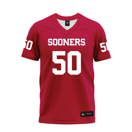 Oklahoma - NCAA Football : Seth Freeman - Red Premium Football Jersey-0