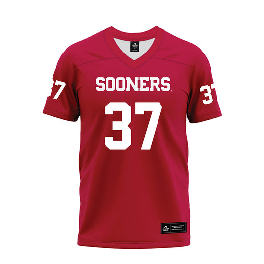 Oklahoma - NCAA Football : Prince Ijioma - Red Premium Football Jersey-0