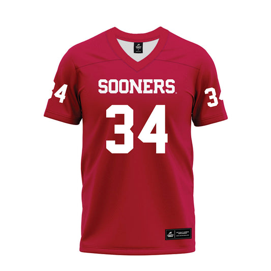 Oklahoma - NCAA Football : Adepoju Adebawore - Red Premium Football Jersey-0