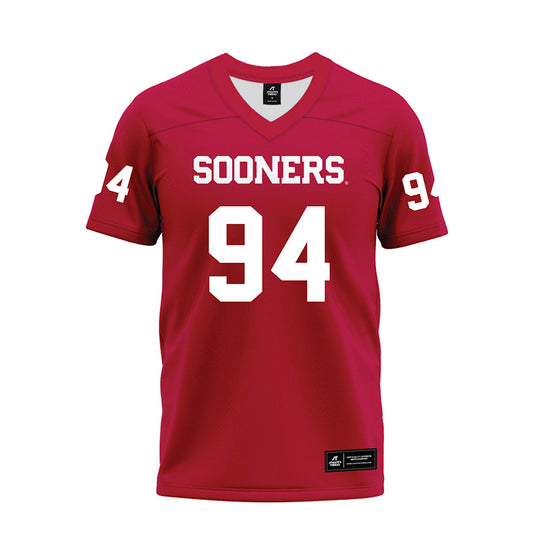 Oklahoma - NCAA Football : Kenny Ozowalu - Red Premium Football Jersey-0