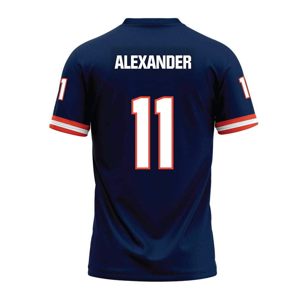 Illinois - NCAA Football : Jacob Alexander - Blue Premium Football Jersey-1
