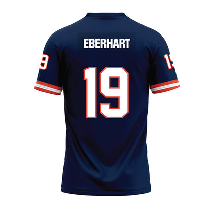 Illinois - NCAA Football : Jacob Eberhart - Blue Premium Football Jersey-1
