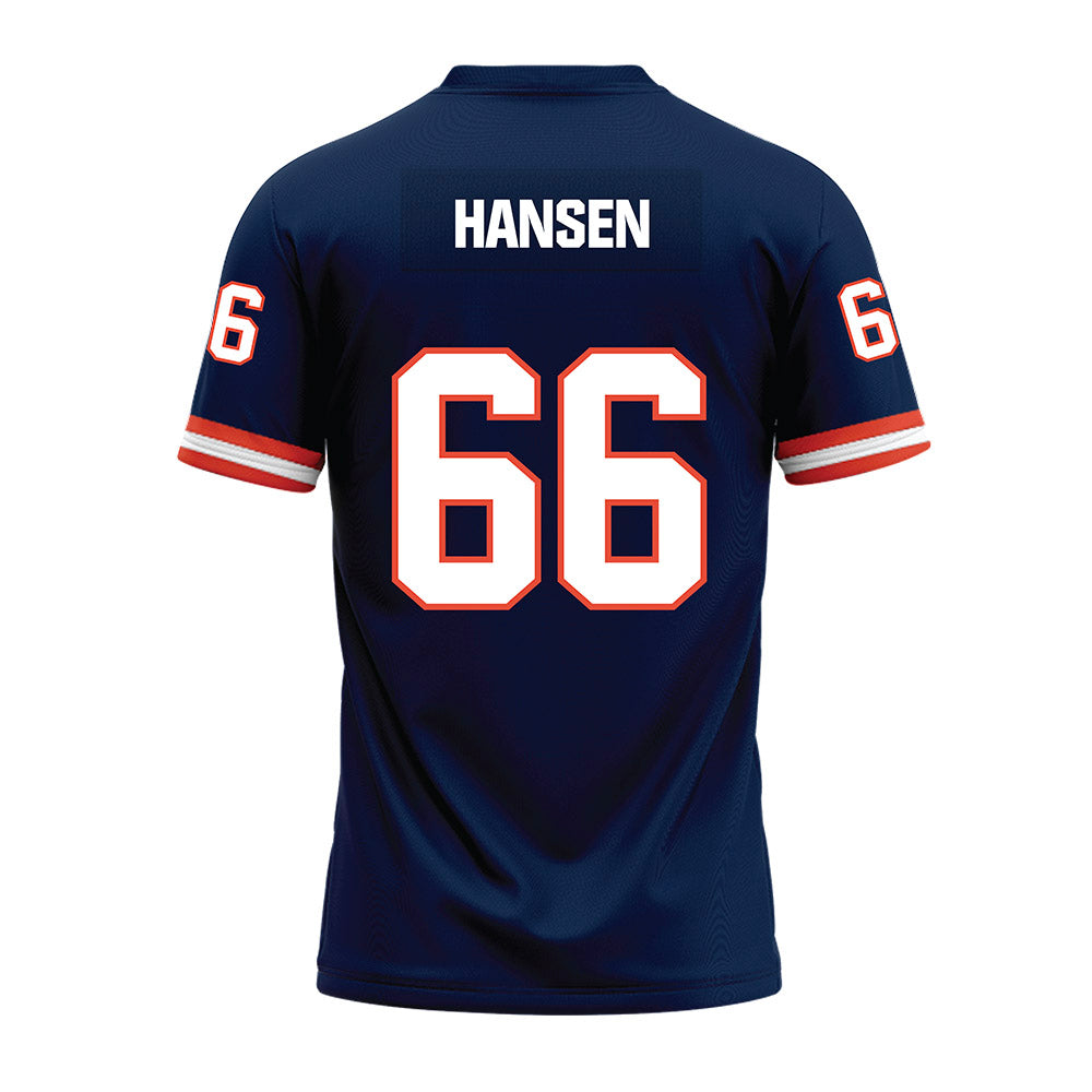 Illinois - NCAA Football : Brandon Hansen - Blue Premium Football Jersey-1
