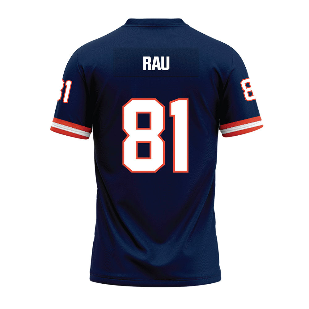 Illinois - NCAA Football : Lars Rau - Blue Premium Football Jersey-1