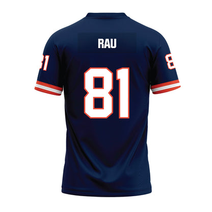 Illinois - NCAA Football : Lars Rau - Blue Premium Football Jersey-1