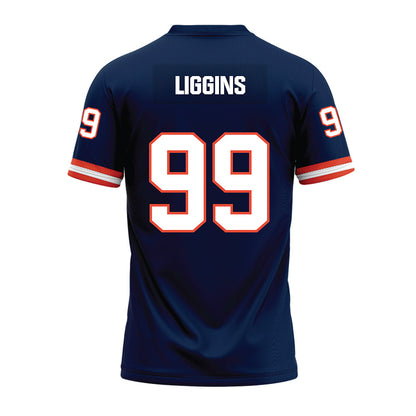 Illinois - NCAA Football : King Liggins - Blue Premium Football Jersey-1