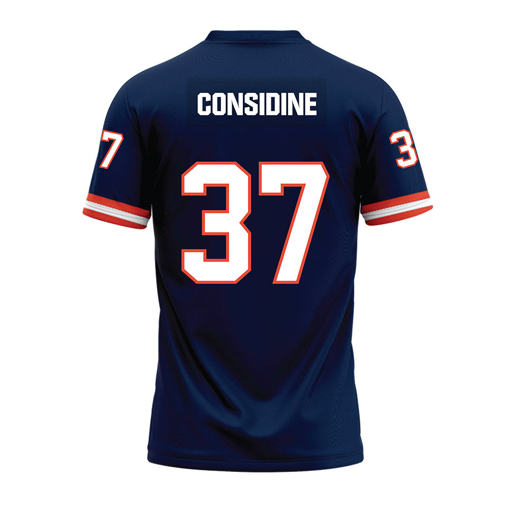 Illinois - NCAA Football : Caden Considine - Blue Premium Football Jersey-1