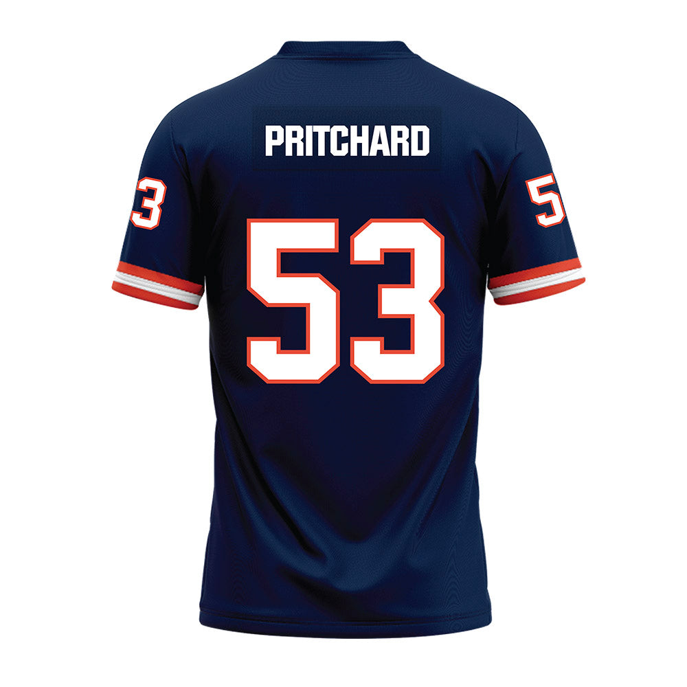 Illinois - NCAA Football : Kai Pritchard - Blue Premium Football Jersey-1
