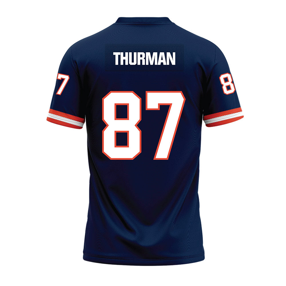 Illinois - NCAA Football : BJ Thurman - Blue Premium Football Jersey-1