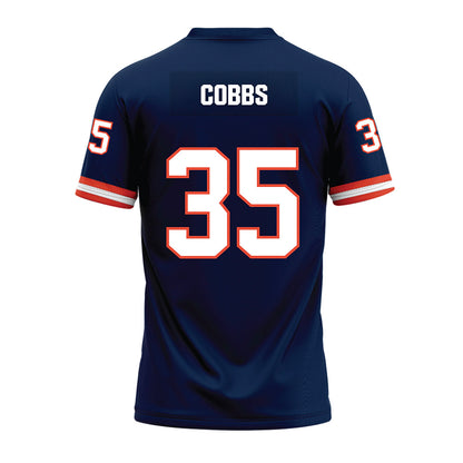 Illinois - NCAA Football : Kaedyn Cobbs - Blue Premium Football Jersey-1