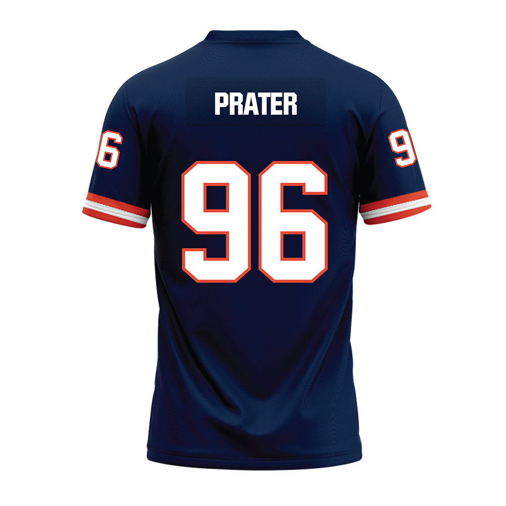 Illinois - NCAA Football : Darrell Prater - Blue Premium Football Jersey-1