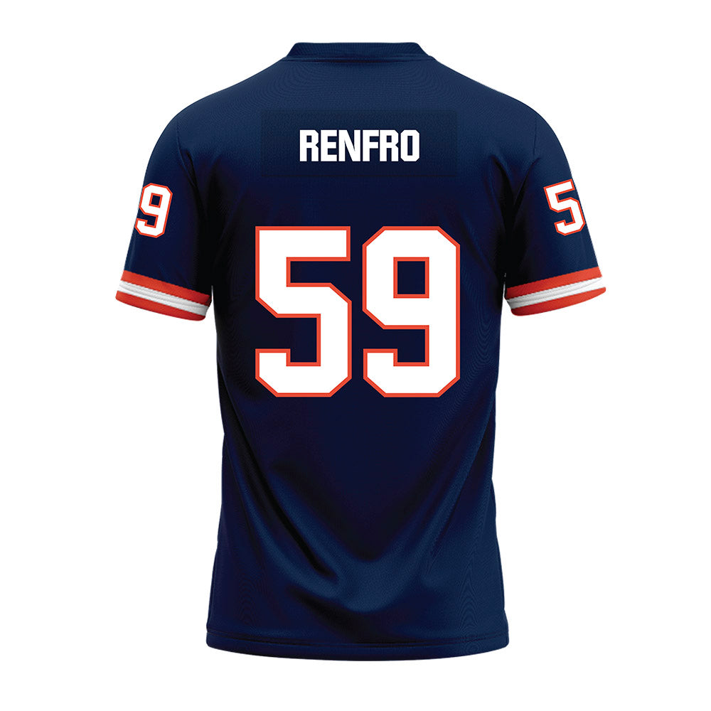 Illinois - NCAA Football : Jake Renfro - Blue Premium Football Jersey-1