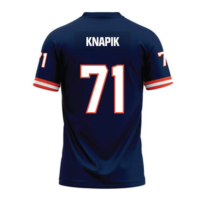 Illinois - NCAA Football : Nathan Knapik - Blue Premium Football Jersey-1