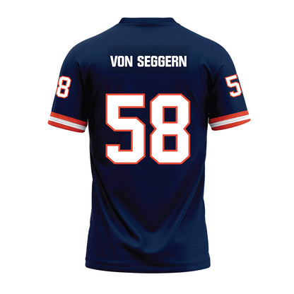 Illinois - NCAA Football : Landen Von Seggern - Blue Premium Football Jersey-1