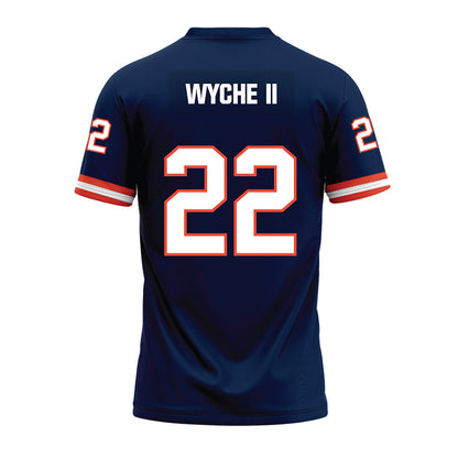 Illinois - NCAA Football : Cedric Wyche II - Blue Premium Football Jersey-1