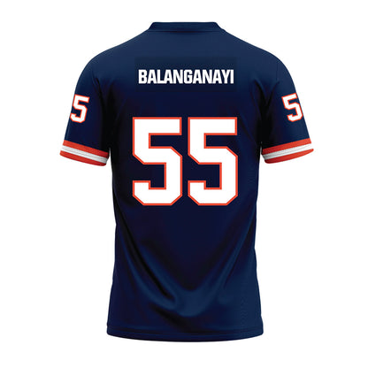 Illinois - NCAA Football : Tony Balanganayi - Blue Premium Football Jersey-1