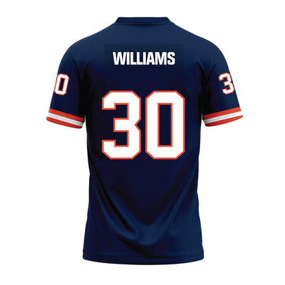 Illinois - NCAA Football : Tony Williams - Blue Premium Football Jersey-1